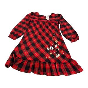 Disney Red and Black Plaid Holiday Nightgown